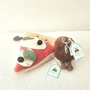 Amuseables Slice of  Pizza & Coffee Bean Bag Charm